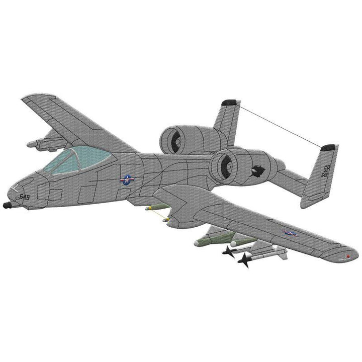 motif de broderie avion A 10 Warthog par BGC Aéro