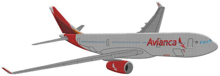 Motif de broderie avion A330 par BGC Aéro