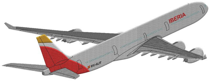 motif broderie avion A340 par BGC aero 