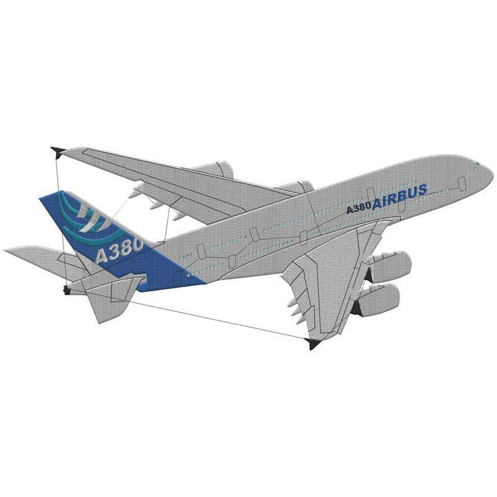 Motif de broderie avion A380 par BGC Aéro