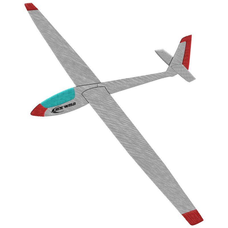 Motif de broderie planeur ASW-15 par BGC Aéro