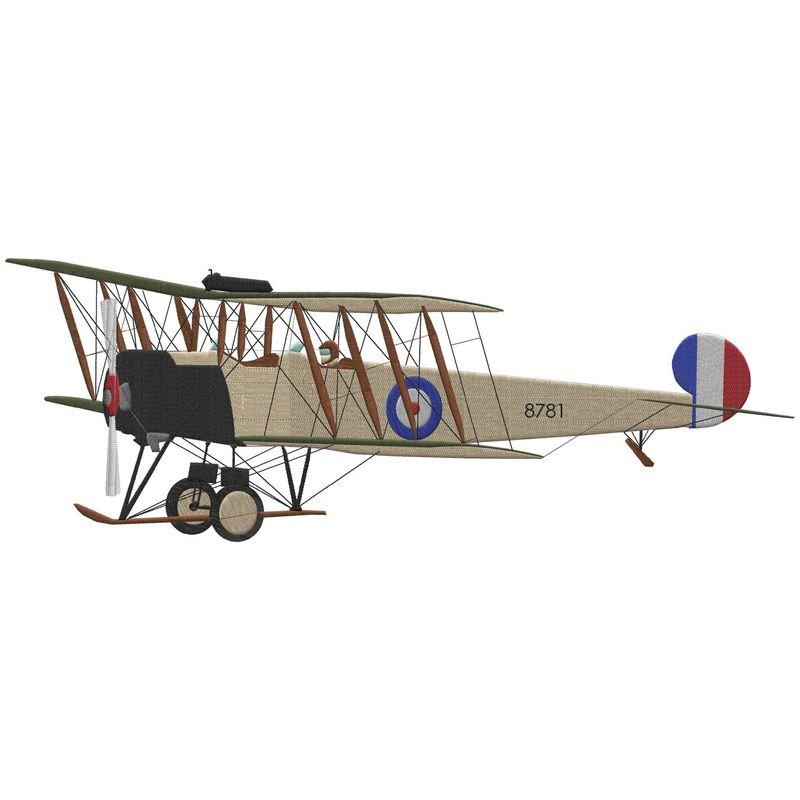 motif de broderie avion Avro 504 par BGC Aéro