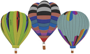 motif de broderie ballons multicolores par BGC Aéro