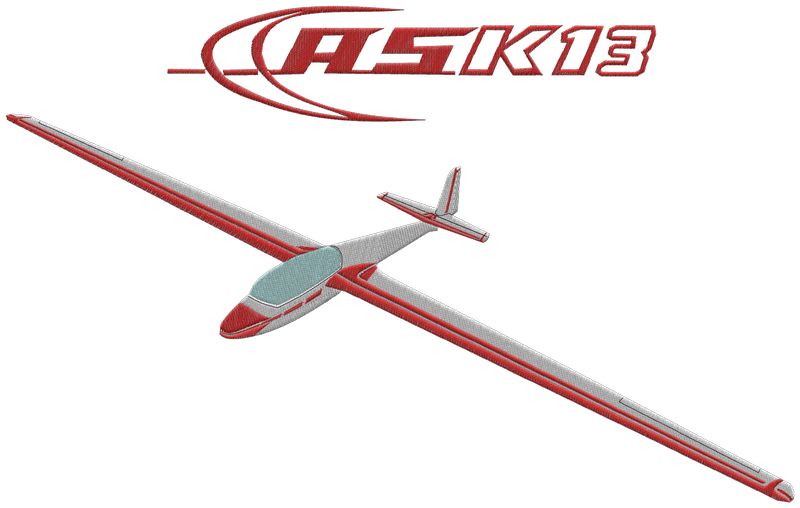 Motif de broderie planeur ASK-13 par BGC Aéro